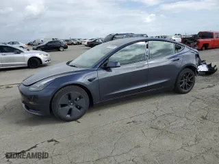 2023 Tesla Model 3 with VIN 5YJ3E1EA8PF610083, listed as a Copart auction lot 50982545 with 43461 miles and Salvage Title. Bid and sale history available at carsss.com. Image 1.