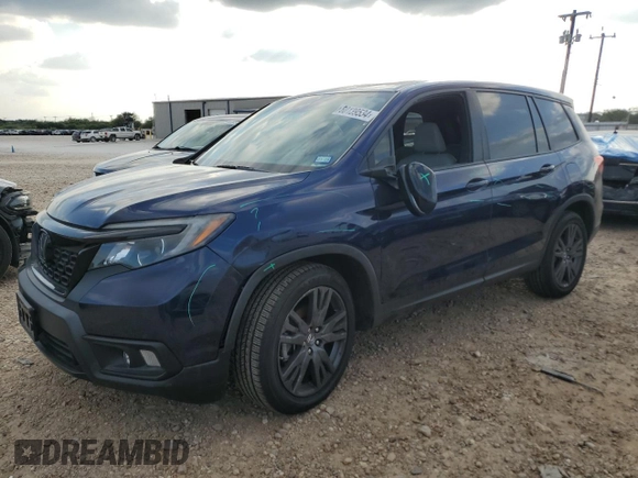 2021 Honda Passport EX-L with VIN 5FNYF7H58MB005058, listed as a Copart auction lot 80139534 with 28,484 mi miles and Salvage Title. Bid and sale history available at carsss.com. Image 1.