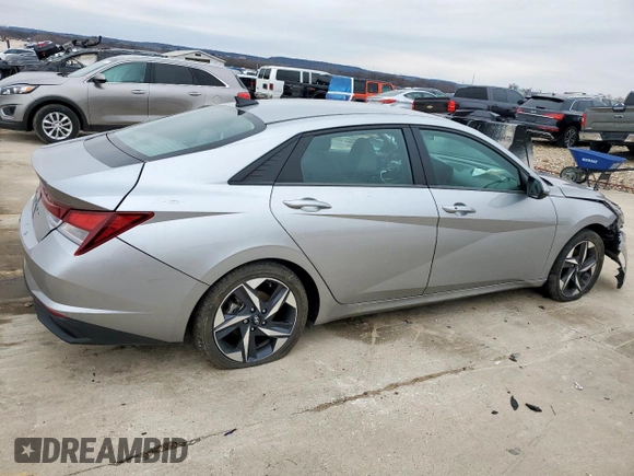 2023 Hyundai Elantra SEL with VIN 5NPLS4AG1PH119733, listed as a Copart auction lot 45302185 with 28,438 mi miles and Salvage Title. Bid and sale history available at DreamBid. Image 3.