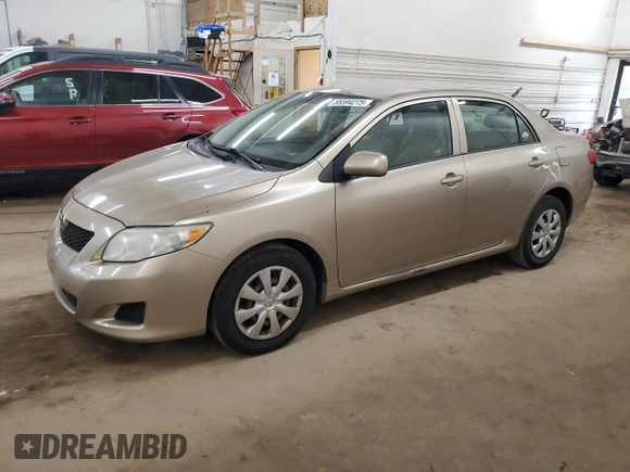 2009 Toyota Corolla with VIN 1NXBU40E79Z044692, listed as a Copart auction lot 55594275 with 216,049 mi miles and Salvage Title. Bid and sale history available at carsss.com. Image 1.