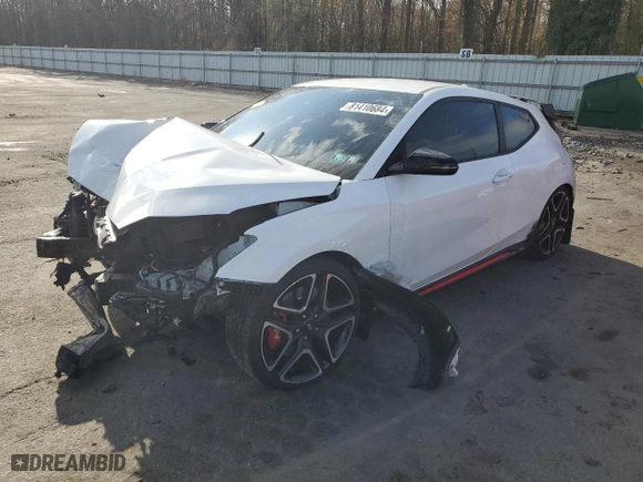 2021 Hyundai Veloster N with VIN KMHT36AH1MU010137, listed as a Copart auction lot 81410684 with 35,408 mi miles and Salvage Title. Bid and sale history available at carsss.com. Image 1.