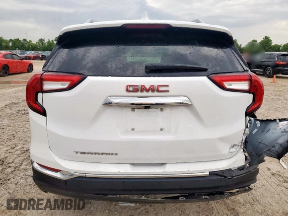 2023 GMC Terrain SLT with VIN 3GKALPEG2PL141633, listed as a Copart auction lot 58691765 with 68,144 mi miles and Salvage title. Bid and sale history available at DreamBid. Image 6.