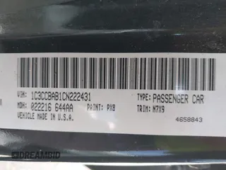 2012 Chrysler 200 LX with VIN 1C3CCBAB1CN222431, listed as a IAAI auction lot 41935571 with 133,561 mi miles. Bid and sale history available at carsss.com. Image 9.