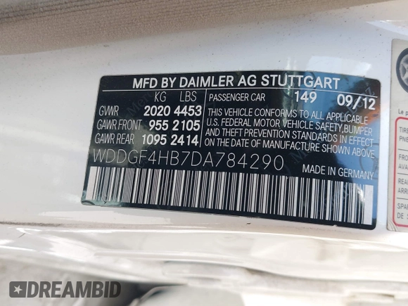 2013 Mercedes-Benz C 250 Sport z VIN WDDGF4HB7DA784290, wystawiony jako IAAI lot #42101430 z przebiegiem 135 886 mil mil oraz . Historia ofert i sprzedaży dostępna na DreamBid. Obrazek 9.