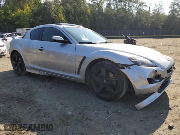 2004 Mazda RX-8 with VIN JM1FE17N040129638, listed as a Copart auction lot 72496364 with 57,966 mi miles and Salvage Title. Bid and sale history available at carsss.com. Image 4.