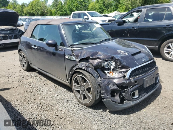 2013 MINI Convertible S with VIN WMWZP3C51DT551373, listed as a Copart auction lot 57878745 with 110,181 mi miles and Salvage title. Bid and sale history available at DreamBid. Image 4.