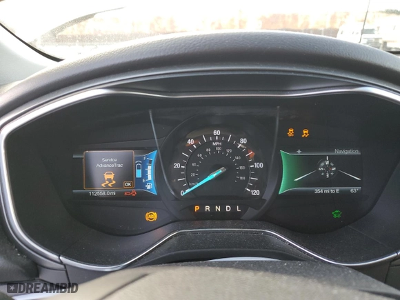 2015 Ford Fusion Titanium Hybrid with VIN 3FA6P0RU7FR105628, listed as a Copart auction lot 46954605 with 112,558 mi miles and Salvage Title. Bid and sale history available at carsss.com. Image 9.