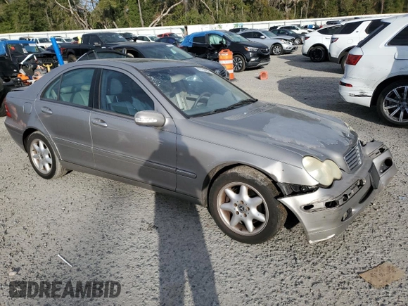 2004 Mercedes-Benz C 320 with VIN WDBRF64J24F545033, listed as a Copart auction lot 87768455 with 217,094 mi miles and Salvage Title. Bid and sale history available at DreamBid. Image 4.