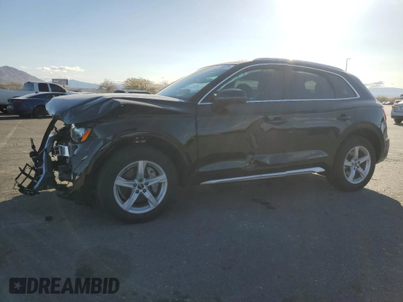 2023 Audi Q5 Premium with VIN WA1ABAFY4P2086178, listed as a Copart auction lot 43965375 with 21,883 mi miles and Salvage title. Bid and sale history available at DreamBid. Image 1.