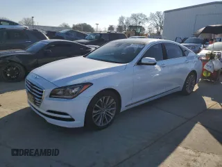 2015 Hyundai Genesis 3.8L with VIN KMHGN4JE6FU101204, listed as a Copart auction lot 89147455 with 75,978 mi miles and Salvage Title. Bid and sale history available at carsss.com. Image 1.