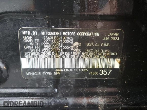 2023 Mitsubishi Outlander ES z VIN JA4ARUAU4PU013625, wystawiony jako Copart lot #52600135 z przebiegiem 33 660 mil mil oraz Szkoda całkowita • Salvage title. Historia ofert i sprzedaży dostępna na DreamBid. Obrazek 15.