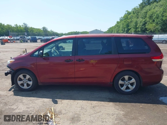 2012 Toyota Sienna with VIN 5TDZK3DC2CS193258, listed as a IAAI auction lot 42550843 with 158,761 mi miles and . Bid and sale history available at DreamBid. Image 15.