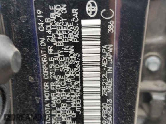 2020 Toyota Corolla LE with VIN JTDEPRAE3LJ036473, listed as a Copart auction lot 51377065 with 84,284 mi miles and Salvage Title. Bid and sale history available at carsss.com. Image 13.