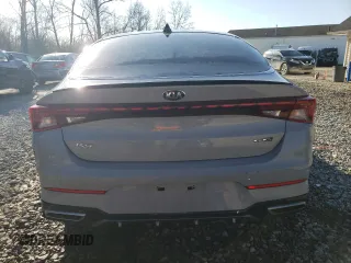 2021 Kia K5 GT-Line with VIN 5XXG64J29MG073151, listed as a Copart auction lot 49581455 with 120,830 mi miles and Salvage Title. Bid and sale history available at carsss.com. Image 6.