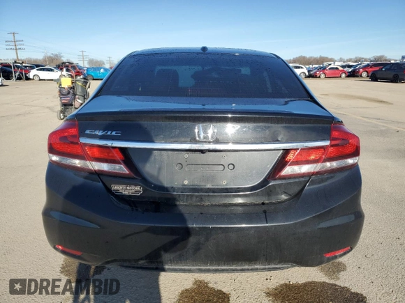 2013 Honda Civic EX with VIN 2HGFB2F88DH501007, listed as a Copart auction lot 46568865 with 138,645 mi miles and Salvage Title. Bid and sale history available at DreamBid. Image 6.