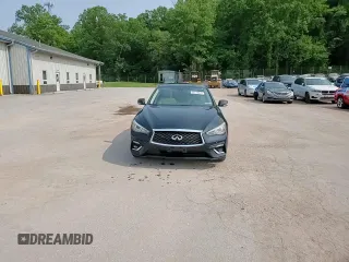 2020 Infiniti Q50 Luxe with VIN JN1EV7AR4LM254744, listed as a Copart auction lot 59178915 with 57,746 mi miles and Salvage title. Bid and sale history available at DreamBid. Image 13.