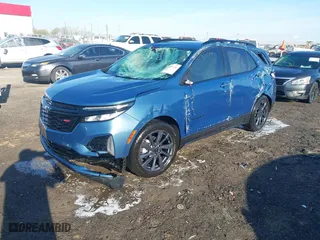 2024 Chevrolet Equinox RS with VIN 3GNAXMEG0RL283424, listed as a IAAI auction lot 41880334 with 16,823 mi miles. Bid and sale history available at carsss.com. Image 2.