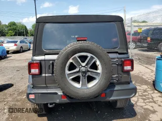2022 Jeep Wrangler Unlimited Sahara with VIN 1C4HJXENXNW244773, listed as a Copart auction lot 59694095 with 21,871 mi miles and Salvage title. Bid and sale history available at DreamBid. Image 6.