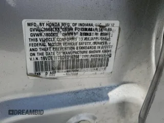 2013 Acura ILX Tech Pkg with VIN 19VDE1F78DE016398, listed as a Copart auction lot 52948375 with 170,864 mi miles and Clean Title. Bid and sale history available at carsss.com. Image 12.