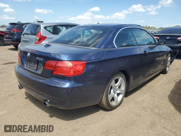 2012 BMW 3 Series 335i with VIN WBADX7C56CE744817, listed as a Copart auction lot 62184325 with 78,621 mi miles and Salvage title. Bid and sale history available at DreamBid. Image 3.