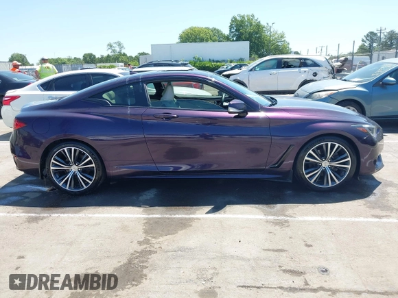 2018 Infiniti Q60 Luxe with VIN JN1EV7EK7JM340821, listed as a IAAI auction lot 42139185 with 59,407 mi miles and . Bid and sale history available at DreamBid. Image 13.