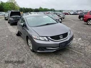 2015 Honda Civic Sedan LX with VIN 19XFB2F58FE092963, listed as a Copart auction lot 53716395 with 65,734 mi miles and Salvage Title. Bid and sale history available at carsss.com. Image 14.
