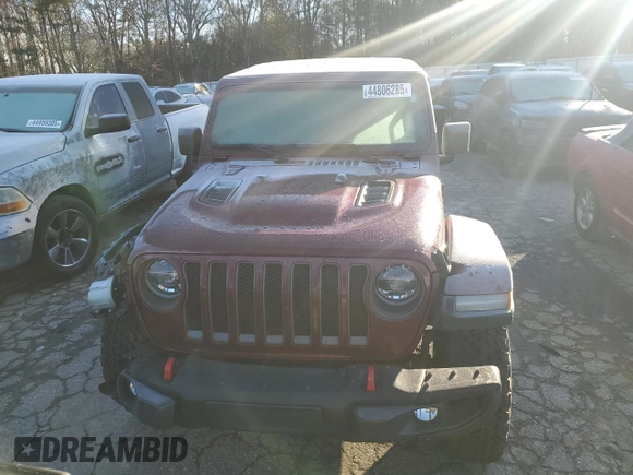2021 Jeep Wrangler Unlimited Rubicon with VIN 1C4HJXFN7MW576196, listed as a Copart auction lot 44806285 with 47,312 mi miles and Salvage Title. Bid and sale history available at DreamBid. Image 5.