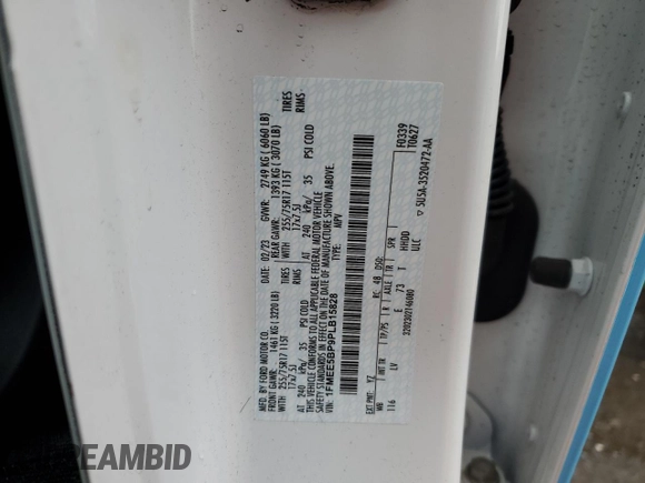 2023 Ford Bronco z VIN 1FMEE5BP9PLB15828, wystawiony jako Copart lot #47347135 z przebiegiem 11 370 mil mil oraz Czysty tytuł • Clean title. Historia ofert i sprzedaży dostępna na DreamBid. Obrazek 12.
