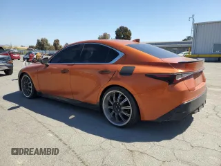 2021 Lexus IS 350 F Sport with VIN JTHGZ1B22M5048535, listed as a Copart auction lot 53753575 with 40,715 mi miles and Salvage title. Bid and sale history available at DreamBid. Image 2.