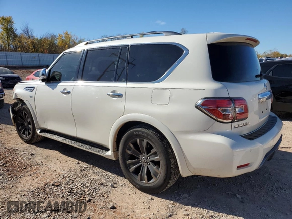2020 Nissan Armada Platinum with VIN JN8AY2NF0L9360461, listed as a Copart auction lot 81579324 with 129,982 mi miles and Salvage Title. Bid and sale history available at carsss.com. Image 2.