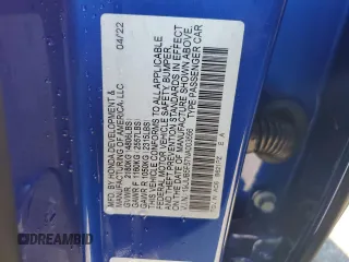 2022 Acura TLX w/A-Spec Package with VIN 19UUB5F57NA003556, listed as a Copart auction lot 82908574 with 2,266 mi miles and Non repairable. Bid and sale history available at DreamBid. Image 12.