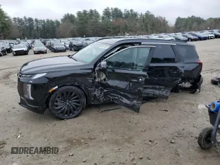 2025 Hyundai Palisade Calligraphy z VIN KM8R7DGE4SU877884, wystawiony jako Copart lot #53791625 z przebiegiem 2761 mil mil oraz Szkody całkowita. Historia ofert i sprzedaży dostępna na DreamBid. Obrazek 1.