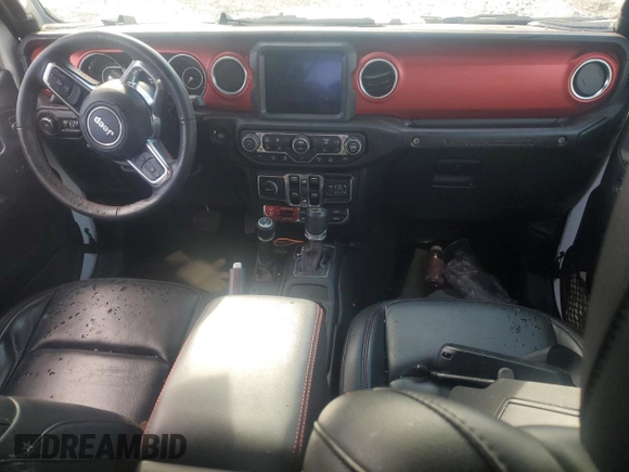 2021 Jeep Wrangler Unlimited Rubicon with VIN 1C4JJXFG1MW849460, listed as a Copart auction lot 45307515 with 54,517 mi miles and Salvage title. Bid and sale history available at DreamBid. Image 8.