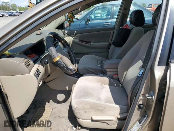 2005 Toyota Corolla CE with VIN 2T1BR30E75C477744, listed as a Copart auction lot 55444585 with Not provided miles and Salvage title. Bid and sale history available at DreamBid. Image 7.