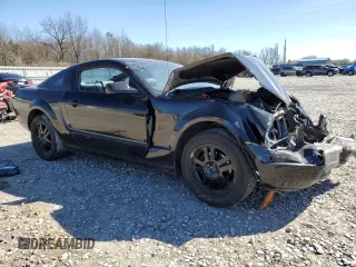2007 Ford Mustang Deluxe with VIN 1ZVFT80NX75295405, listed as a Copart auction lot 47836085 with 214,405 mi miles and Salvage Title. Bid and sale history available at carsss.com. Image 4.