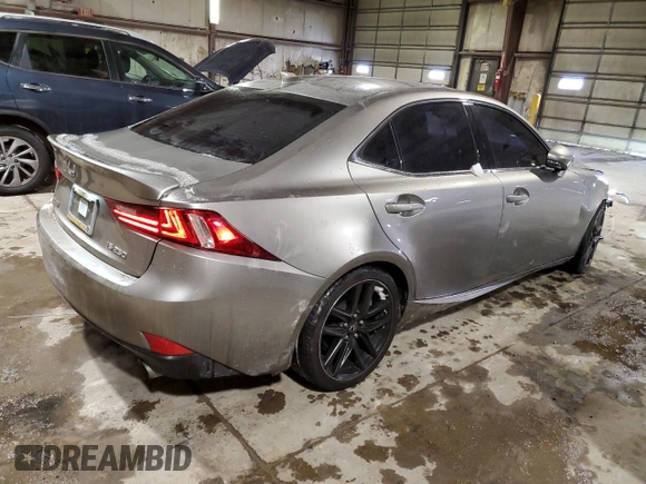 2015 Lexus IS 250 with VIN JTHBF1D24F5048491, listed as a Copart auction lot 45136665 with 129,221 mi miles and Salvage Title. Bid and sale history available at DreamBid. Image 3.