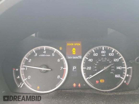 2017 Acura ILX with VIN 19UDE2F35HA016203, listed as a Copart auction lot 61460115 with 69,674 mi miles and Salvage title. Bid and sale history available at DreamBid. Image 9.