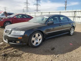2004 Audi A8 L with VIN WAUML44EX4N009929, listed as a Copart auction lot 76987664 with 75,864 mi miles and Salvage Title. Bid and sale history available at carsss.com. Image 1.