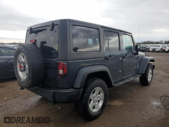 2018 Jeep Wrangler Unlimited Sport with VIN 1C4BJWDG5JL875249, listed as a Copart auction lot 53929595 with 73,776 mi miles and Salvage Title. Bid and sale history available at DreamBid. Image 3.