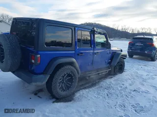 2018 Jeep Wrangler Unlimited Sport S with VIN 1C4HJXDNXJW265764, listed as a IAAI auction lot 41359018 with 50,941 mi miles. Bid and sale history available at carsss.com. Image 4.