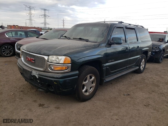 2002 GMC Yukon XL Denali with VIN 1GKFK66U62J143375, listed as a Copart auction lot 72934244 with 0 mi miles and Salvage Title. Bid and sale history available at carsss.com. Image 1.