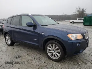 2014 BMW X3 xDrive28i with VIN 5UXWX9C50E0D34295, listed as a Copart auction lot 48472895 with 63,802 mi miles and Salvage Title. Bid and sale history available at DreamBid. Image 4.