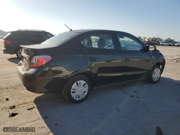 2024 Mitsubishi Mirage G4 ES with VIN ML32FUFJ1RHF16418, listed as a Copart auction lot 52240795 with 760 mi miles and Non Repairable. Bid and sale history available at carsss.com. Image 3.