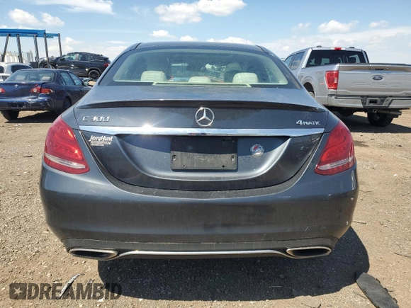 2016 Mercedes-Benz C 300 Luxury with VIN 55SWF4KB8GU116460, listed as a Copart auction lot 55850445 with 116,553 mi miles and Salvage title. Bid and sale history available at DreamBid. Image 6.