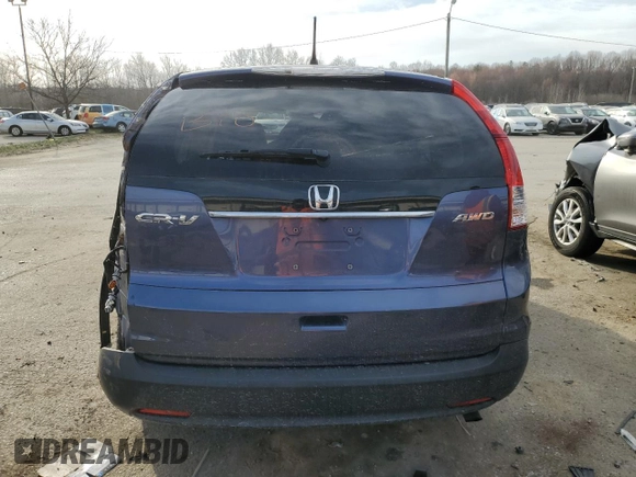 2013 Honda CR-V EX with VIN 2HKRM4H56DH619651, listed as a Copart auction lot 49031485 with 96,185 mi miles and Salvage Title. Bid and sale history available at DreamBid. Image 6.