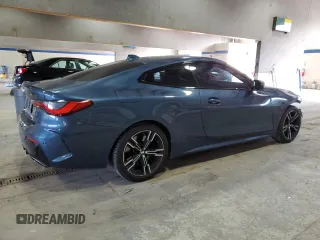 2021 BMW 4 Series M440i xDrive with VIN WBA13AR02MCF24680, listed as a Copart auction lot 43516895 with 48,195 mi miles and Salvage Title. Bid and sale history available at DreamBid. Image 3.