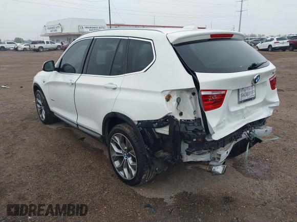2015 BMW X3 xDrive28i z VIN 5UXWX9C59F0D60654, wystawiony jako IAAI lot #41301266 z przebiegiem 55 904 mil mil oraz . Historia ofert i sprzedaży dostępna na DreamBid. Obrazek 3.
