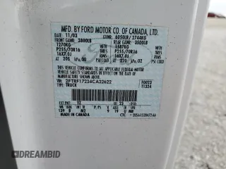 2004 Ford F-150 XL with VIN 2FTRF17234CA32622, listed as a Copart auction lot 53158095 with 217,728 mi miles and Salvage title. Bid and sale history available at DreamBid. Image 12.