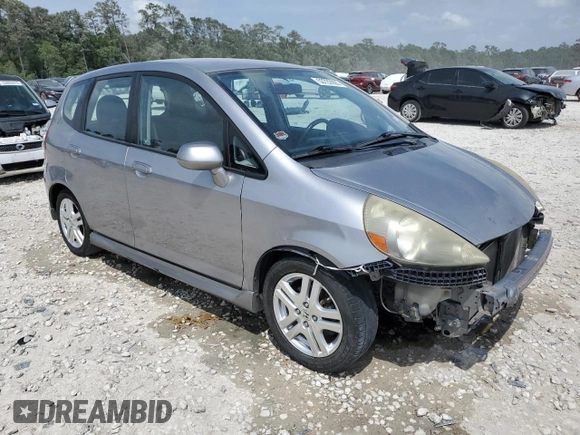 2008 Honda Fit Sport with VIN JHMGD37668S060698, listed as a Copart auction lot 53722995 with 204,346 mi miles and Salvage Title. Bid and sale history available at carsss.com. Image 4.