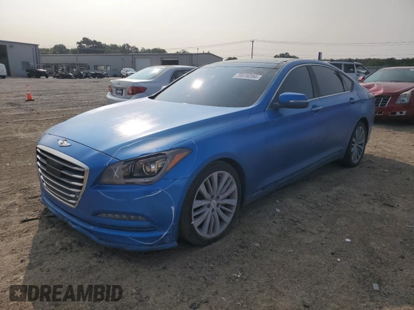 2015 Hyundai Genesis 5.0L with VIN KMHGN4JF1FU059727, listed as a Copart auction lot 70619204 with 129,881 mi miles and Clean Title. Bid and sale history available at carsss.com. Image 1.